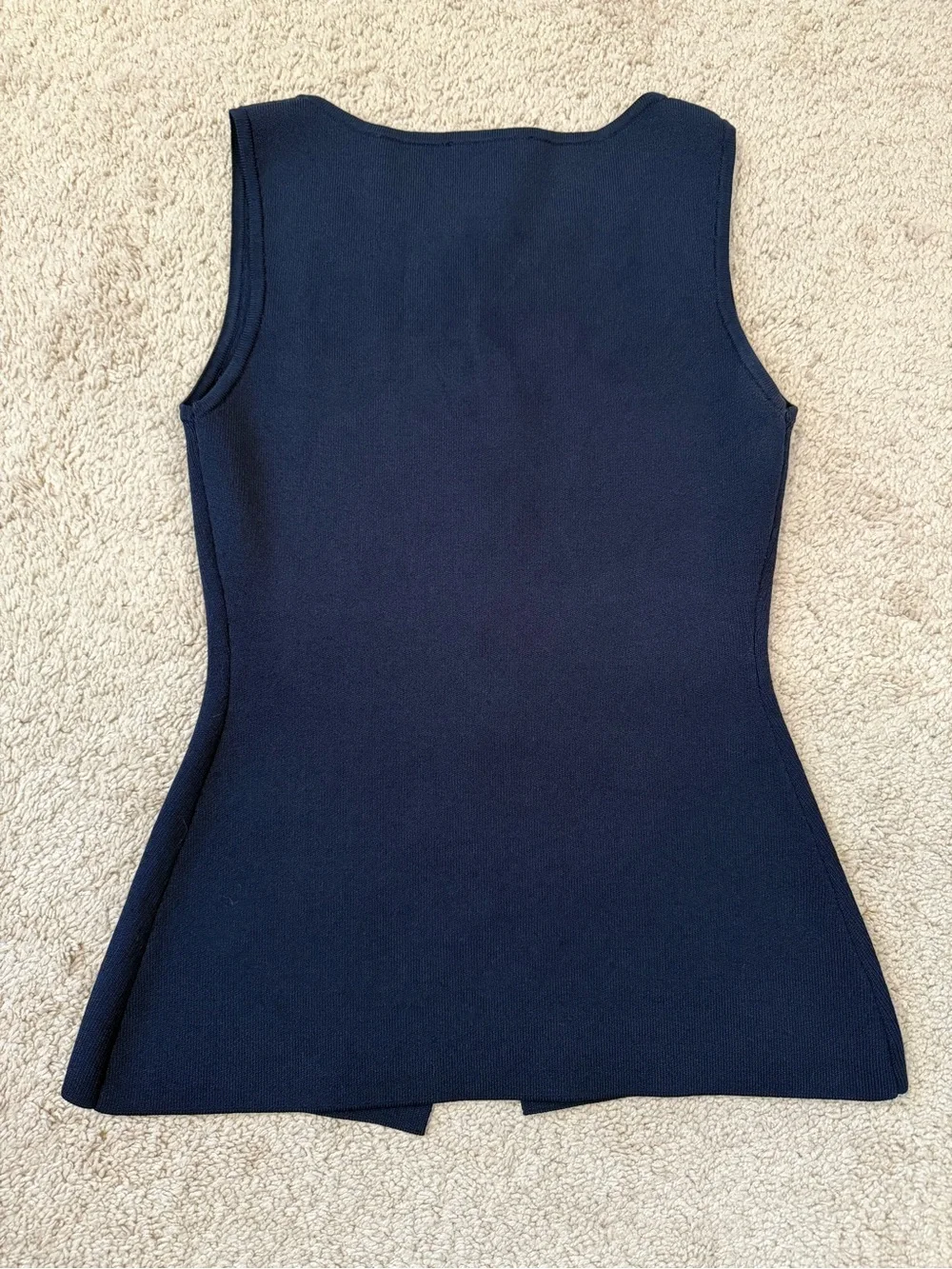 Bailey 44 Navy Sleeveless Button-Front Knit Top - Picture 4 of 7